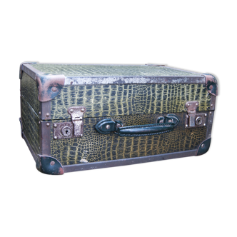 Valise vintage crocodile