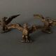 Three bronze eagles Napoleon III 19th century golden patina