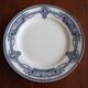 Assiette plate en terre de fer "Médaillon" bleu de St Amand et Hamage
