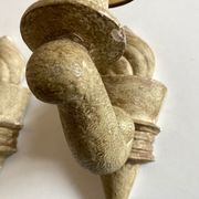 Pair of Arlus torchlight wall light in art deco plaster 1950