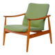 Fauteuil Arne Vodder FD 161, teck et laine
