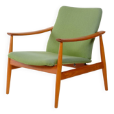 Fauteuil Arne Vodder FD 161, teck et laine