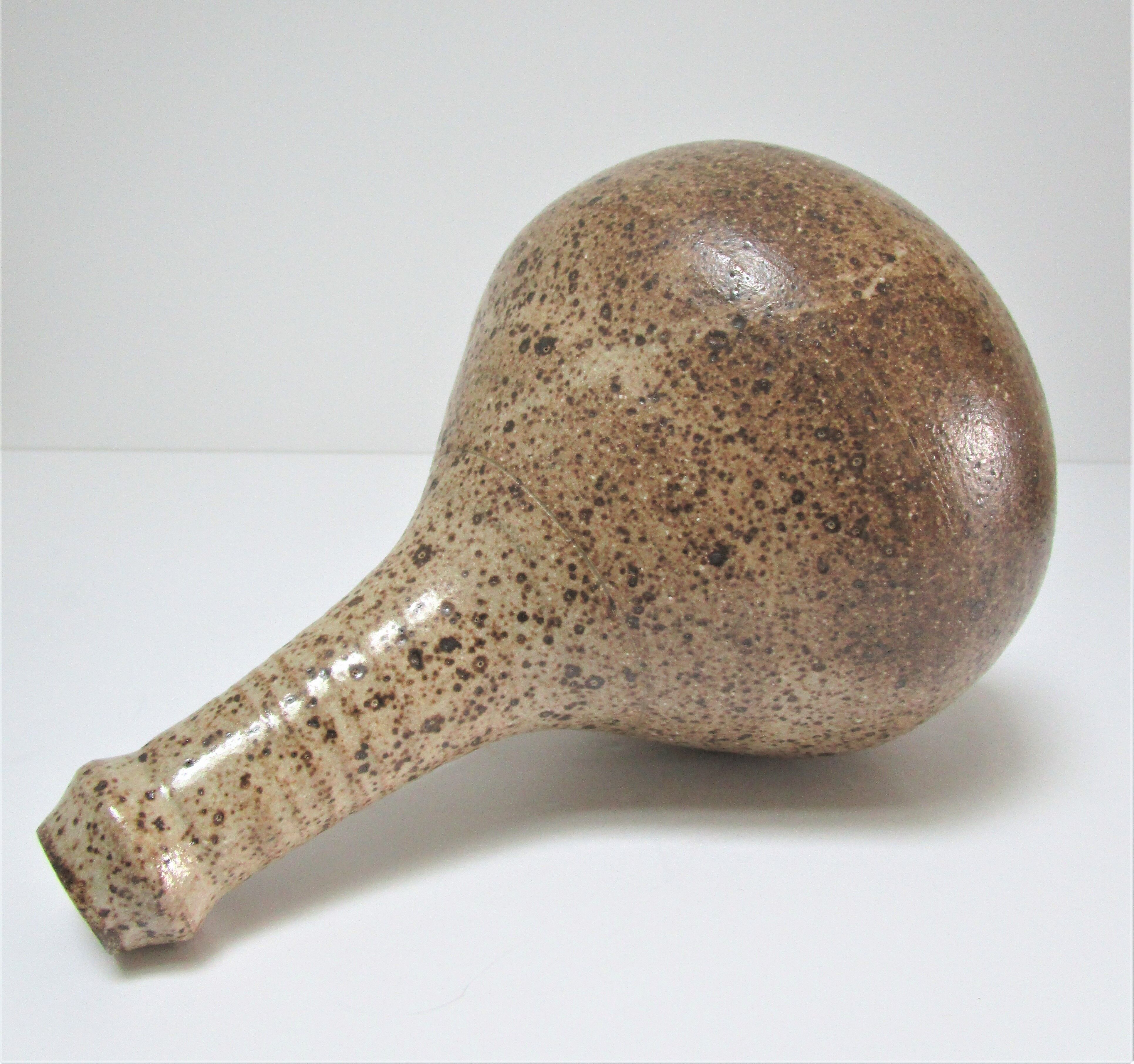 vase soliflore pansu sandstone pyrité signed