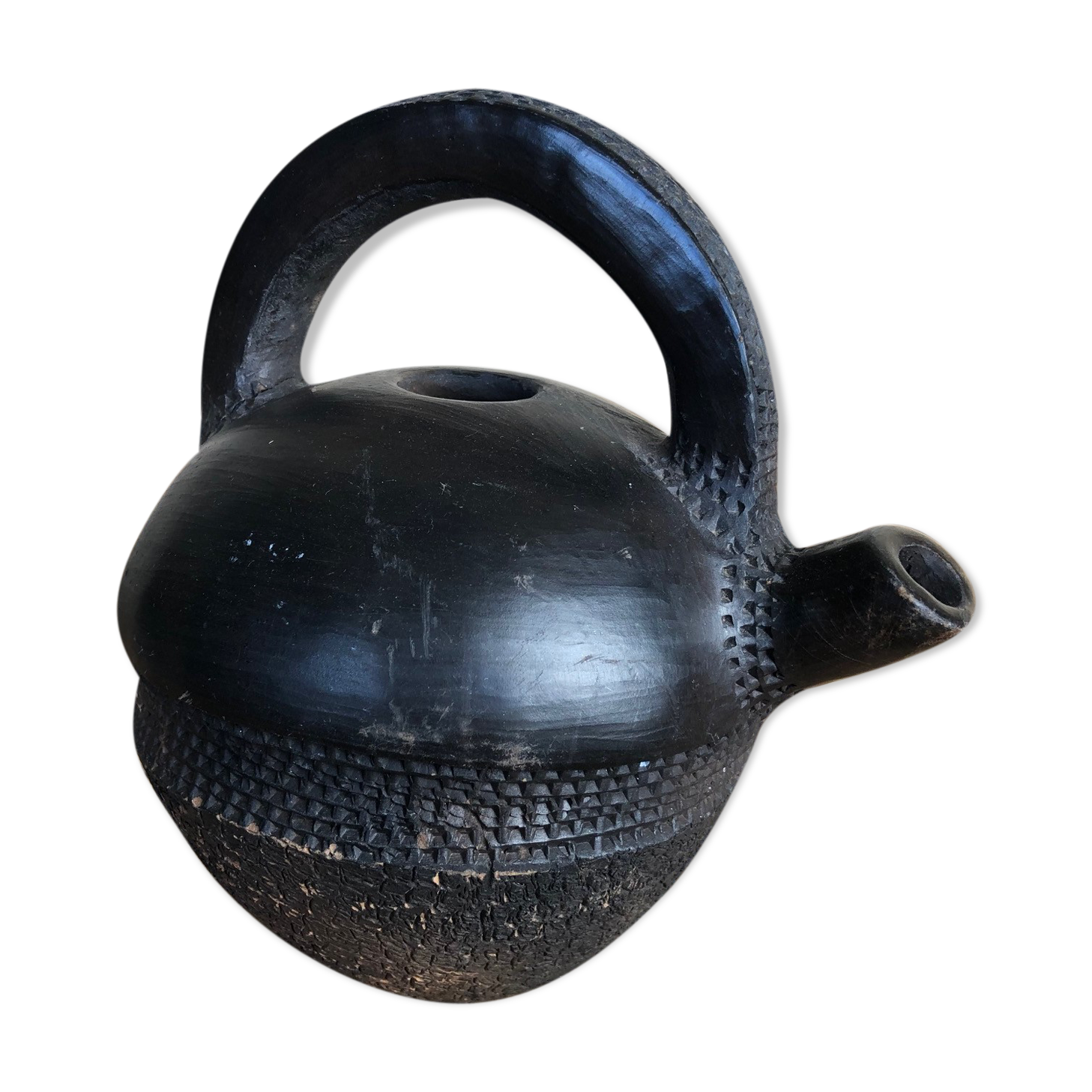 Ceramic homemade teapot