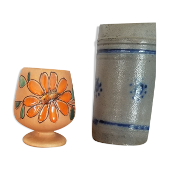 Artisanal stoneware cup