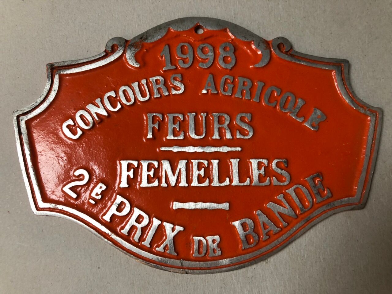 Competition plate agricultural feurs,1998