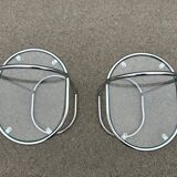 German chrome and glass bedside tables, 1981, set of 2