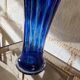 Ancient Blue and Transparent Murano Glass Vase