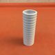 "Groove" Vase White Glazed Ceramic