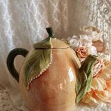 Apricot slip teapot