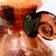 Vintage Italian Murano glass amphora-shaped table lamp, 1950s