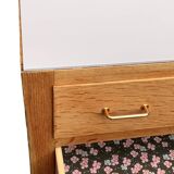 Commode vintage chêne brut massif 1950