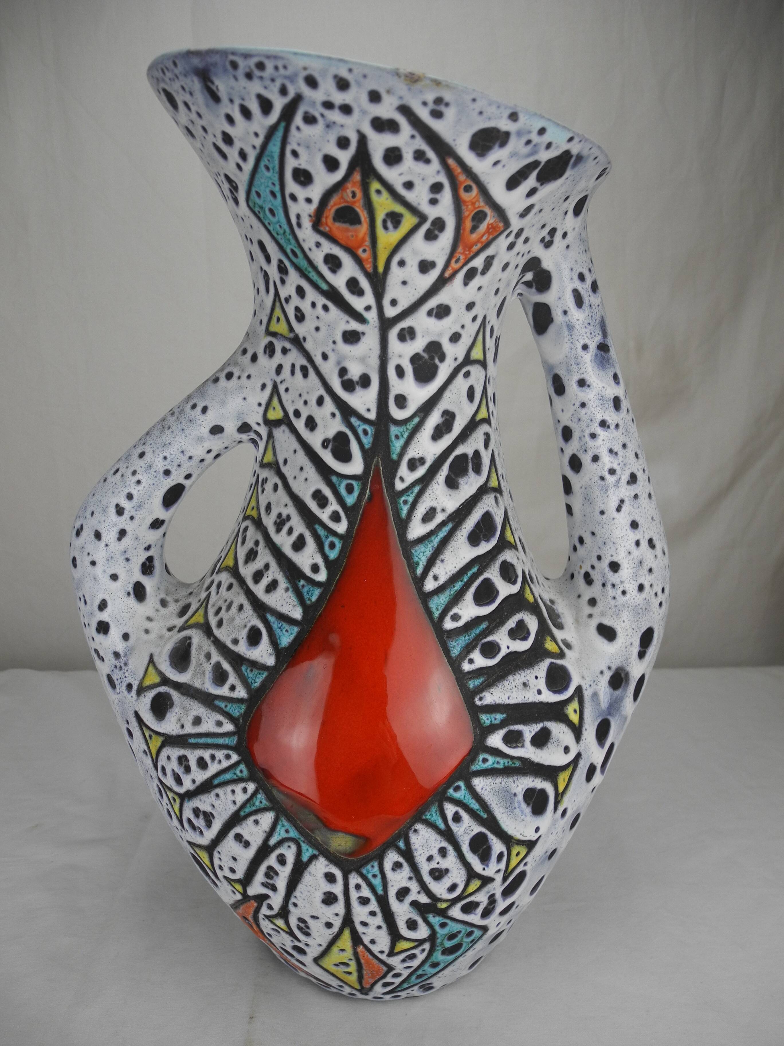 old Vallauris vase Pierre Fromentin vintage decor French vase 50s 60s