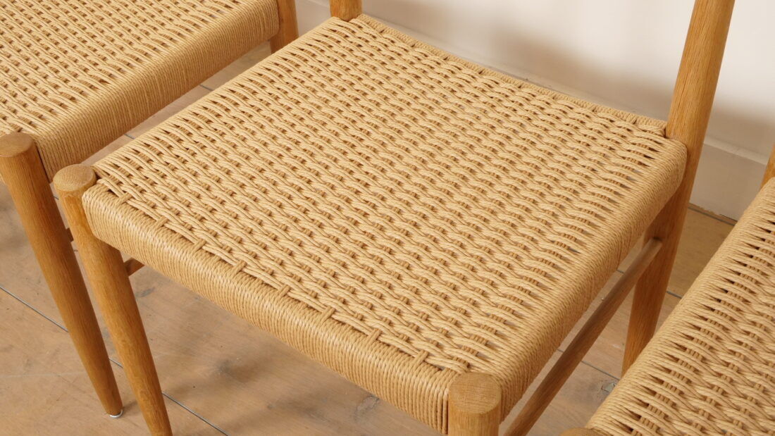 4 x dining chair | Bramin | H.W. Klein | Soaped oak | Restored