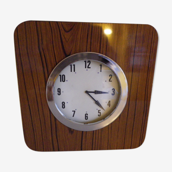 Electric wall clock in formica - 1950s