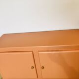 Terracotta painted wooden sideboard