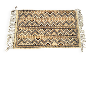 Ancien tapis d'orient tissé à la main, déco bohème vintage