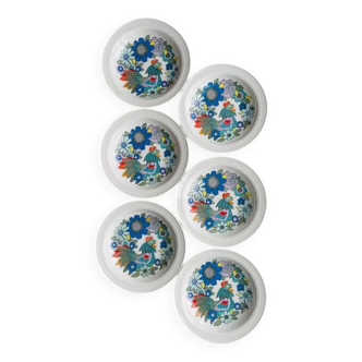 Lot 6 assiettes creuses vintage Pontesa