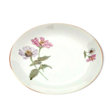 Round serving dish Fine Bohemian porcelain Carlsbad Floral decoration