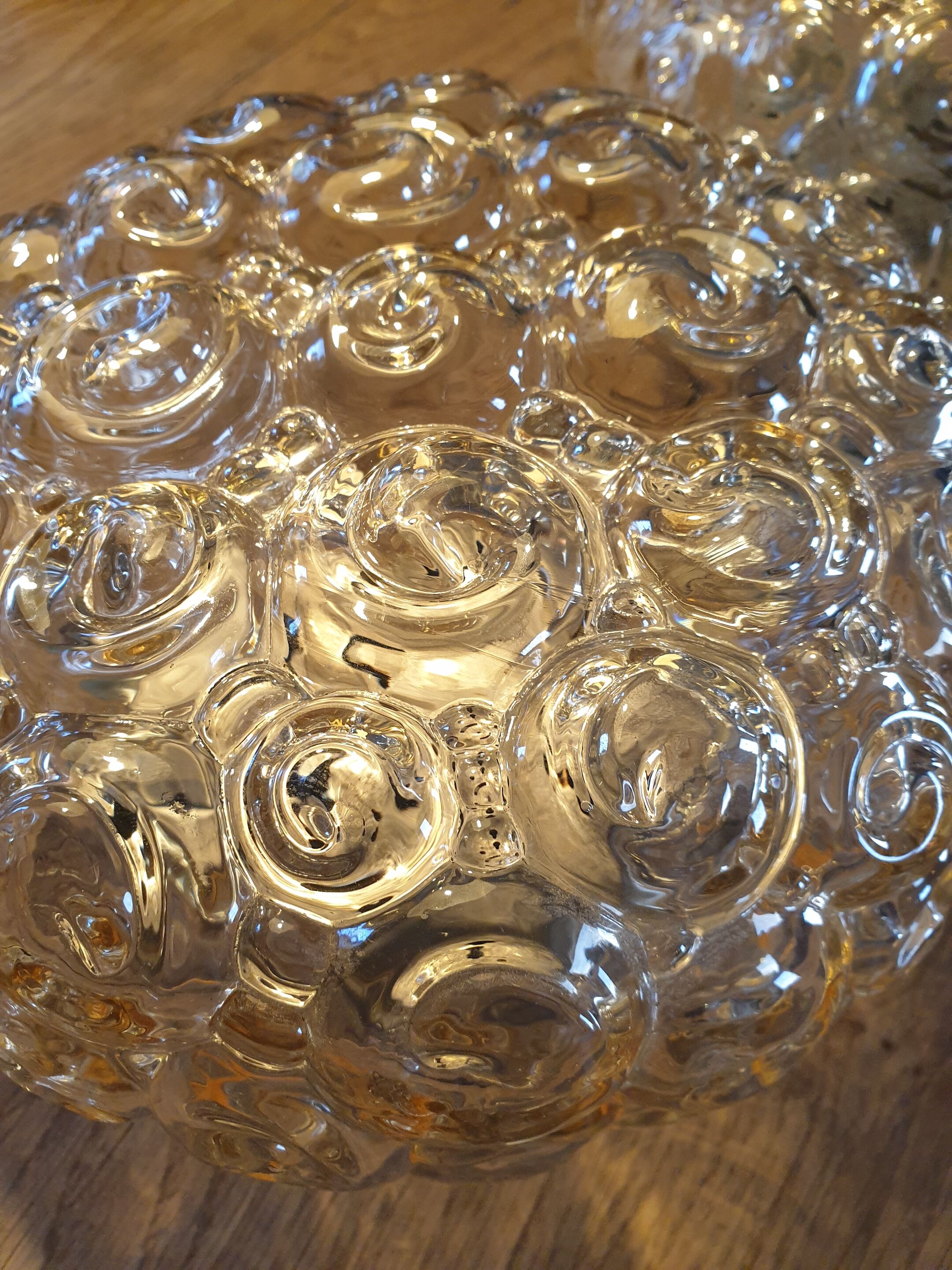 Pair of Helena Tynell snail ceiling lights