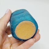 Franck Ma Toilet Box and Spray Bottle in Turquoise Blue Cracked Glass