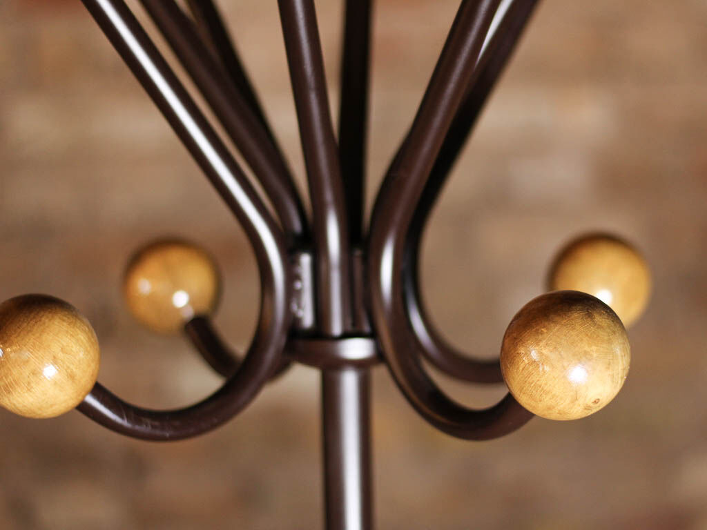 Door coats vintage parrot 12 balls swiveling in wood and steel