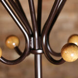 Door coats vintage parrot 12 balls swiveling in wood and steel