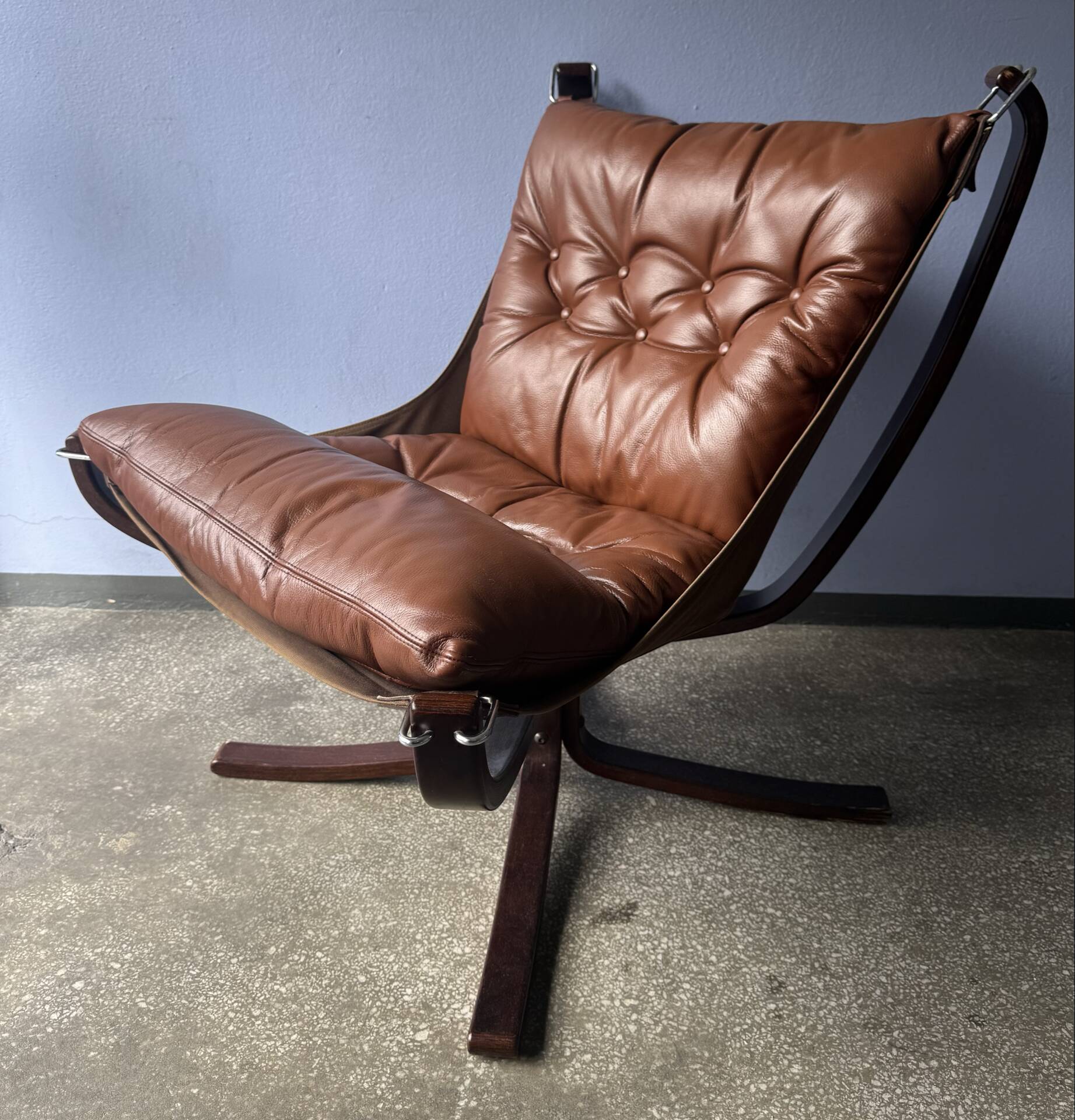 Vintage Scandinavian Falcon lounge chair by Sigurd Ressel, 1970.