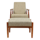 Scandinavian armchair and footrest granola beige concluded by H.Lis 300-190