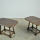 Young antique oak drop-leaf side table, Netherlands 1920s