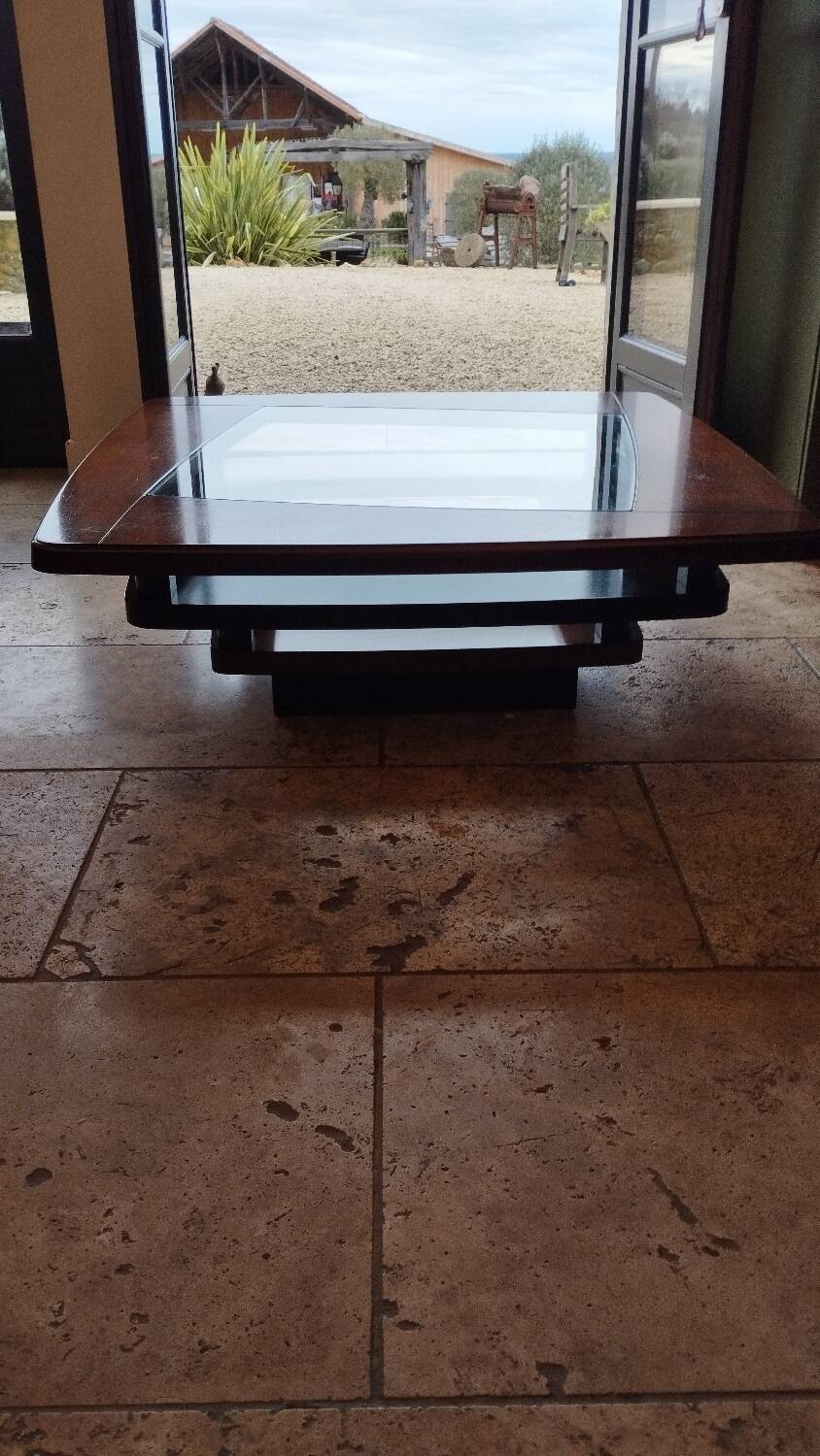 "The Twist" square coffee table