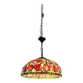 Magnificent 45cm suspension chandelier ceiling lamp in the Tiffany style, stained glass.