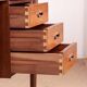 Danish extendable desk, Rosewood and Brass, model OS 51, Arne Vodder.