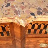 Rosewood and Mahogany chest of drawers, Louis XV / Louis XVI Transition style – Late 19th century
