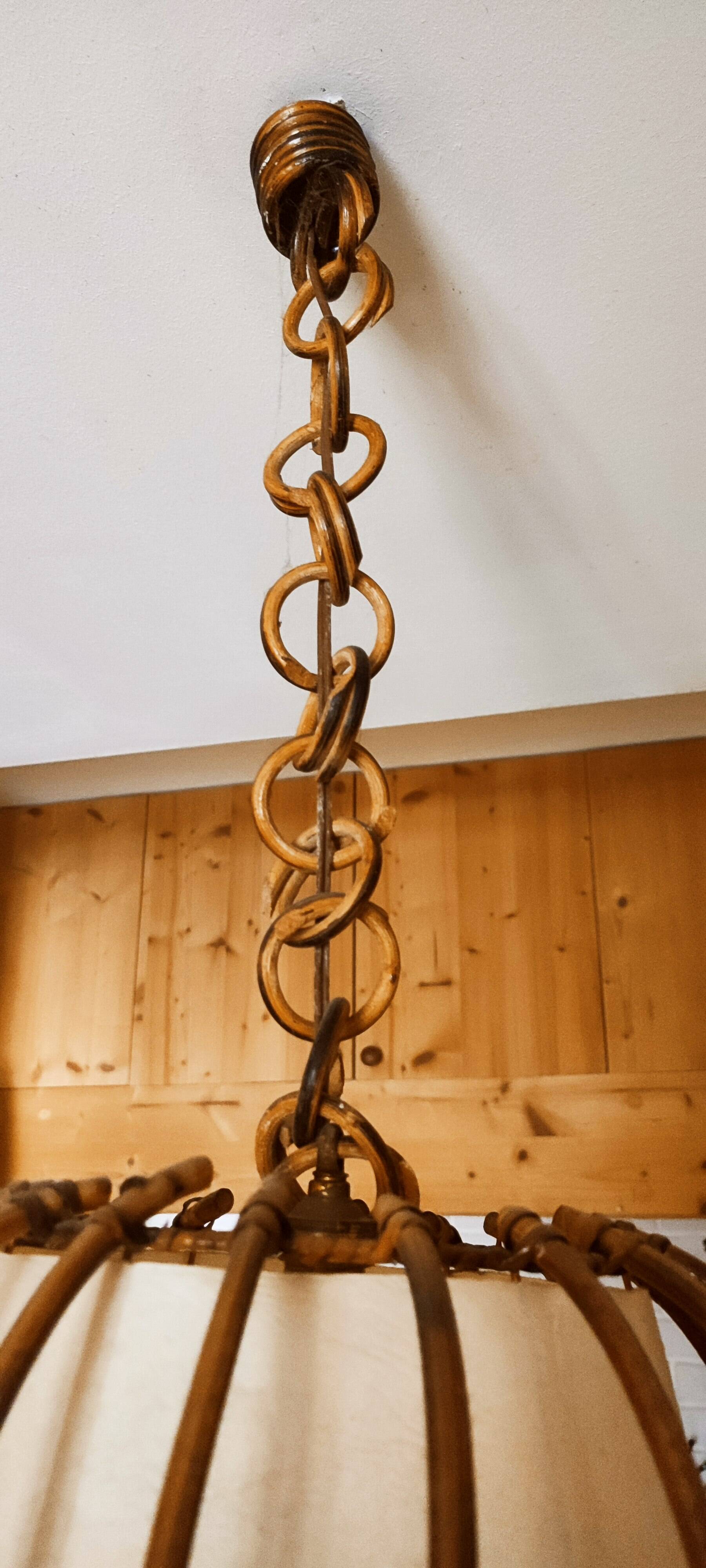 Suspension en rotin
