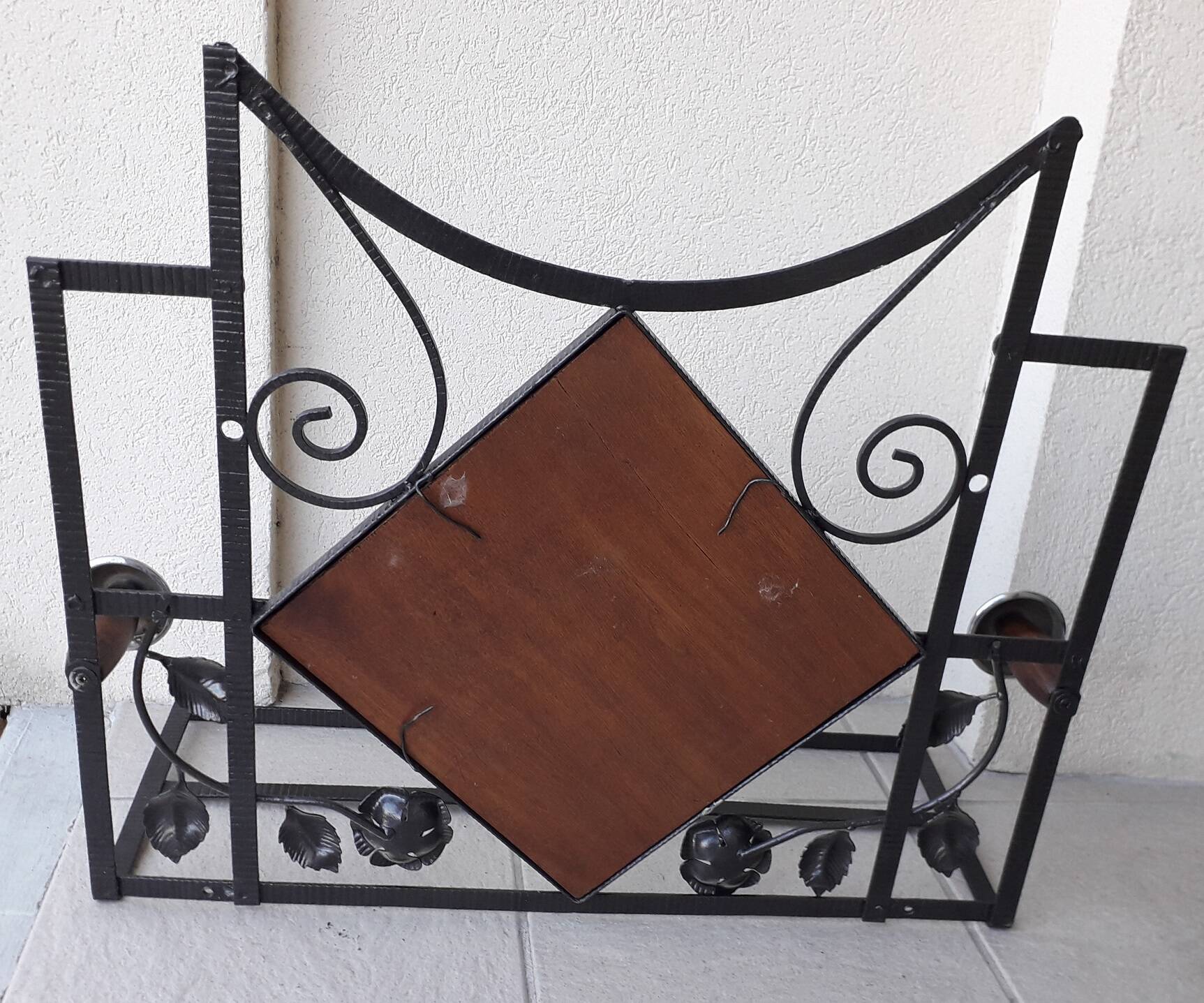 Wrought iron coat rack