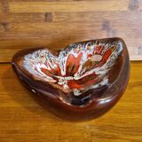 Vallauris red flamed pocket ashtray
