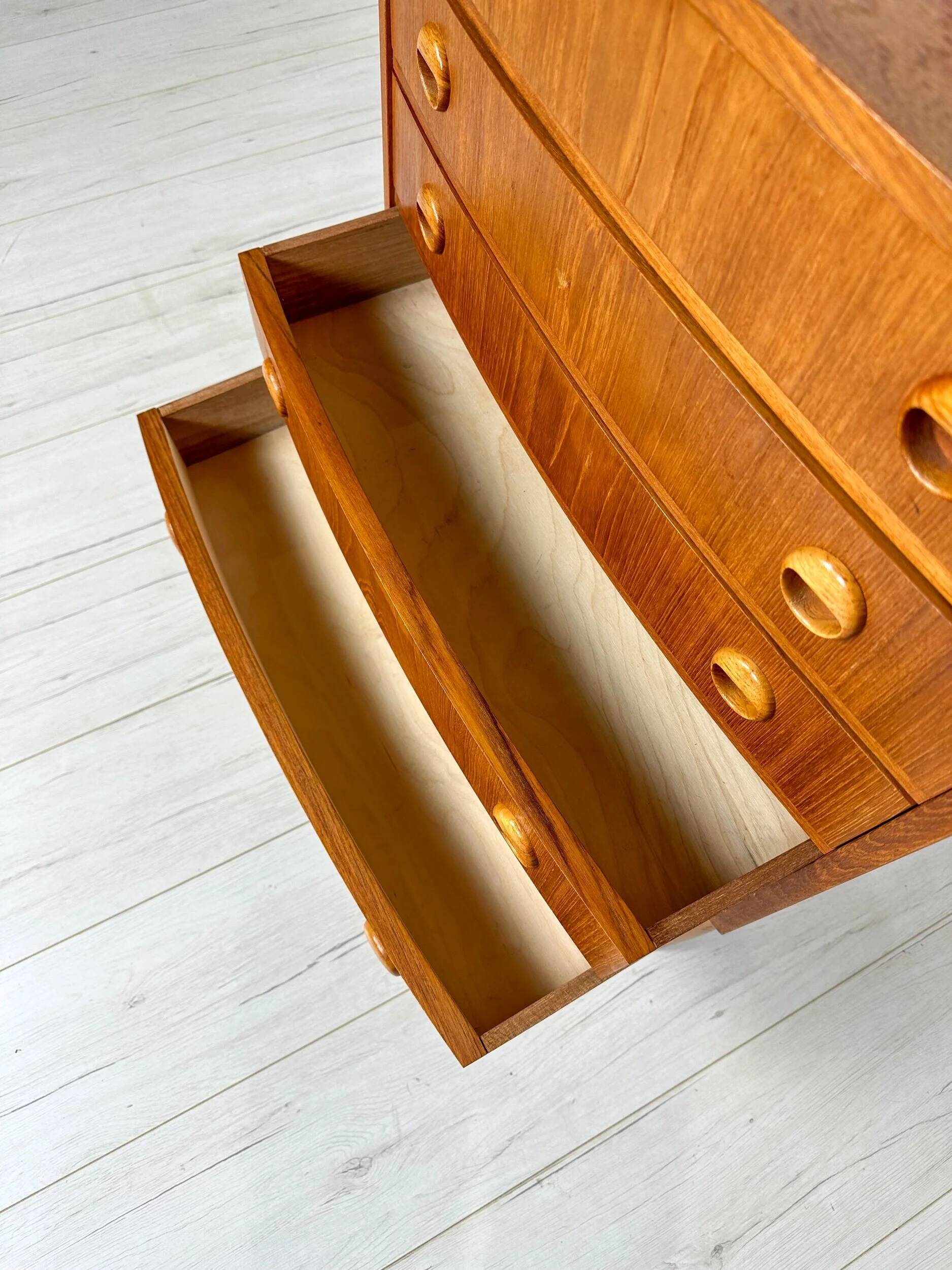 1960s Vintage Kai Kristiansen Teak Bow Front Dresser