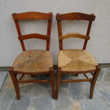 2 chaises paillées anciennes