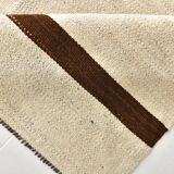 9x11 Brown & Cream Kilim Rug, 262x338Cm