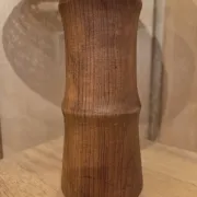 Wood and rattan lamp