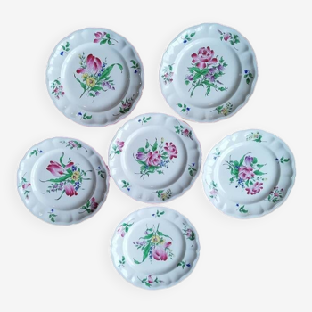 Set de 6 assiettes à entremets (22,5cm) Lunéville Keller et Guérin