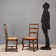 Antique walnut chairs from Italy, 20th century.