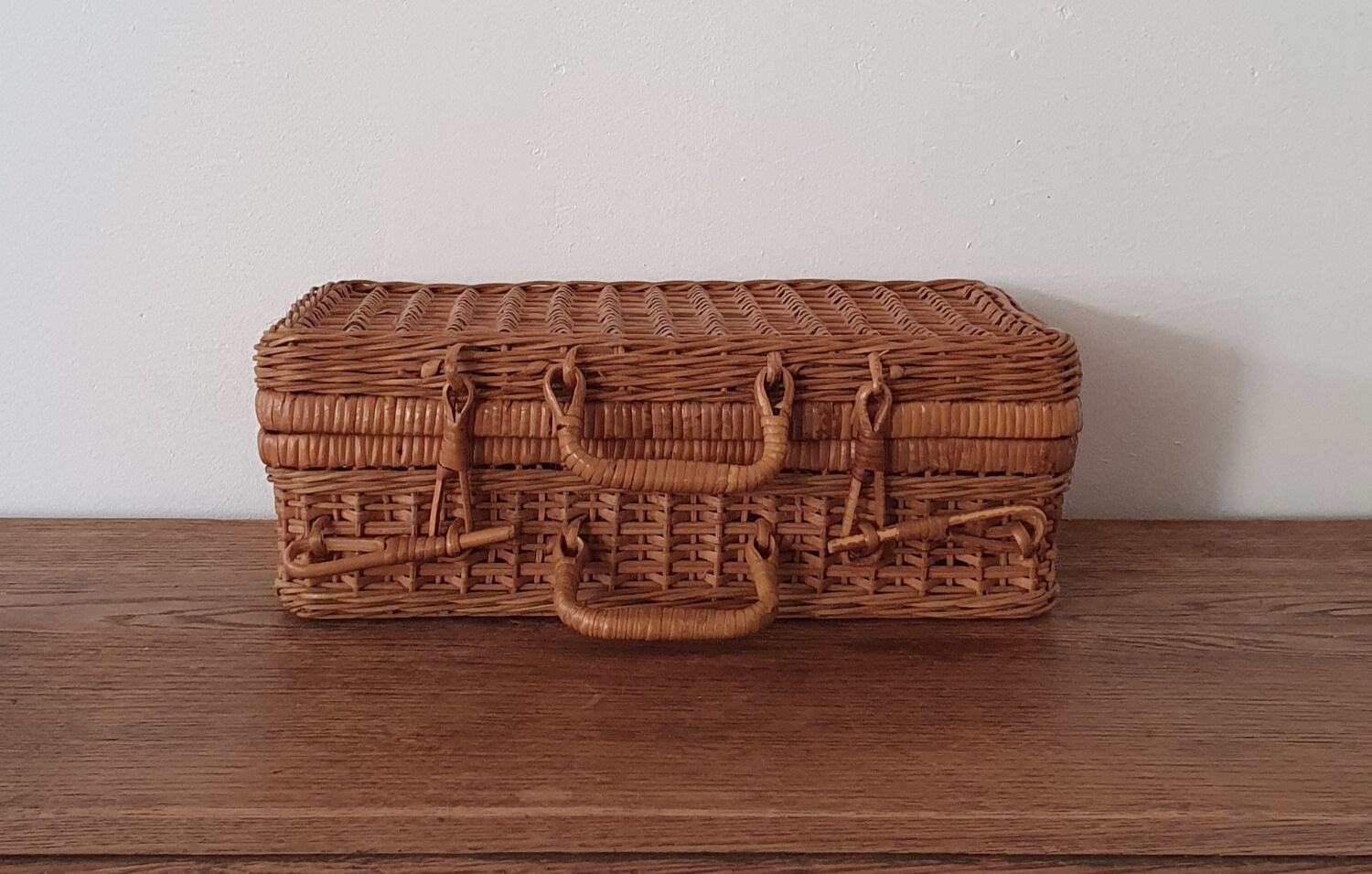 Wicker suitcase