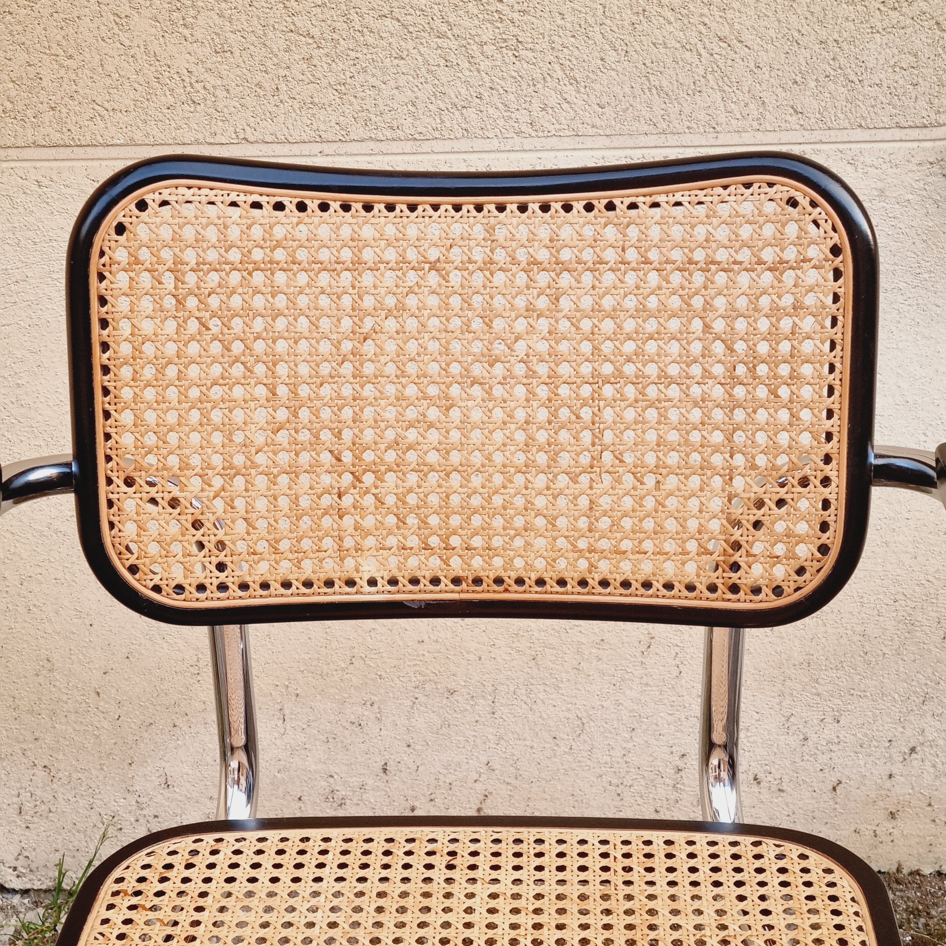 Armchair Cesca B64 black and wicker