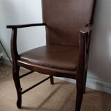 Chaise fauteuil en cuir