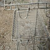 Rolling vintage store metal shelf