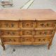 Louis XV style crossbow chest of drawers 3 drawers in walnut