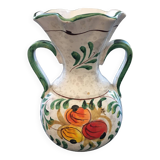 Signed floral decoration vase