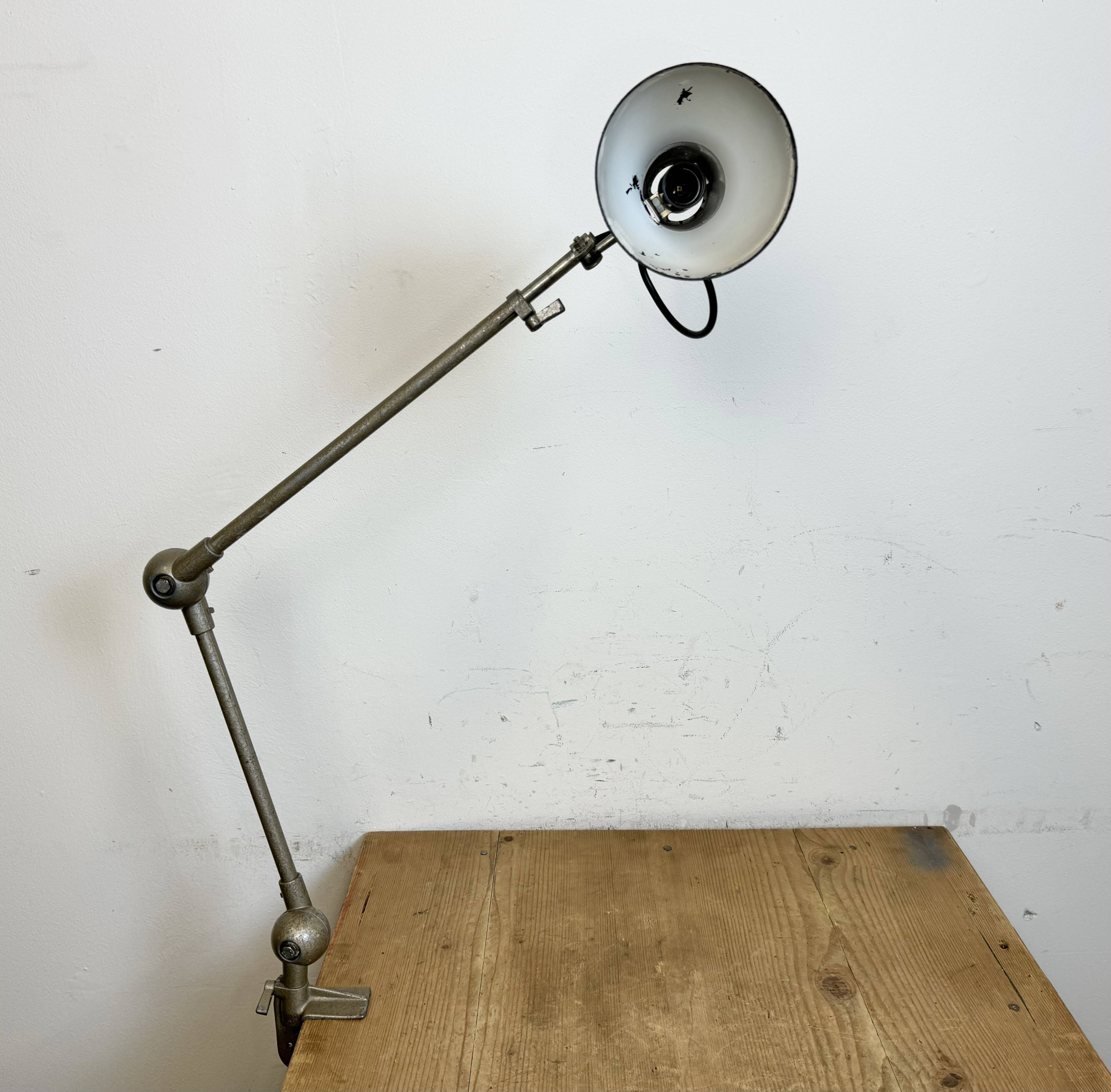 Vintage Grey French Adjustable Table Lamp, 1960s